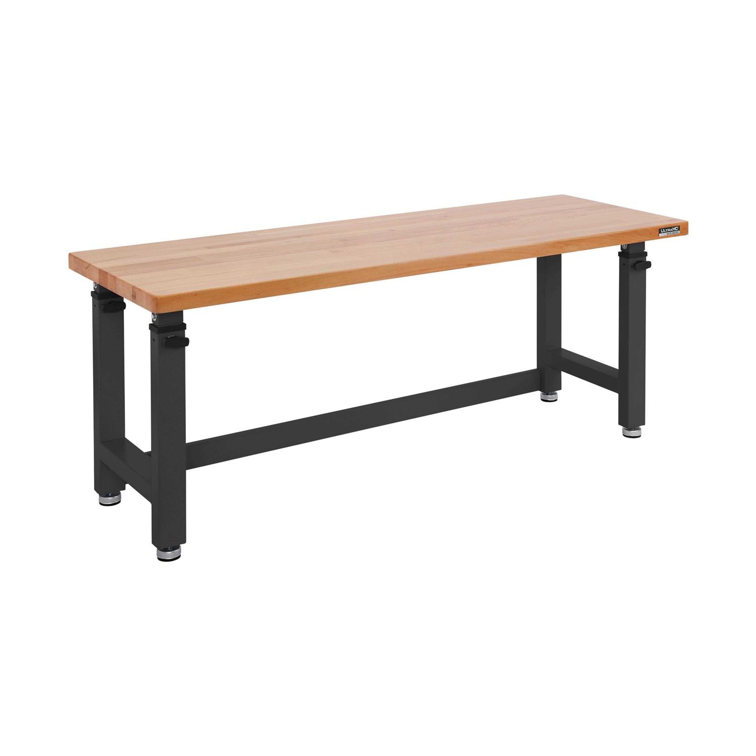Seville Classics UltraHD Heavy Duty Commercial Height Adjustable Workbench w/Solid Wood Top - Cheap Fitting