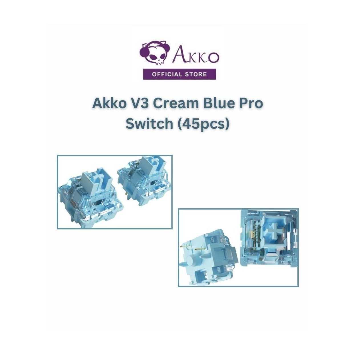 Akko V3 Cream Yellow Pro Keyboard Switch with Dustproof Stem for Mechanical Gaming Keyboard - Cheap Fitting