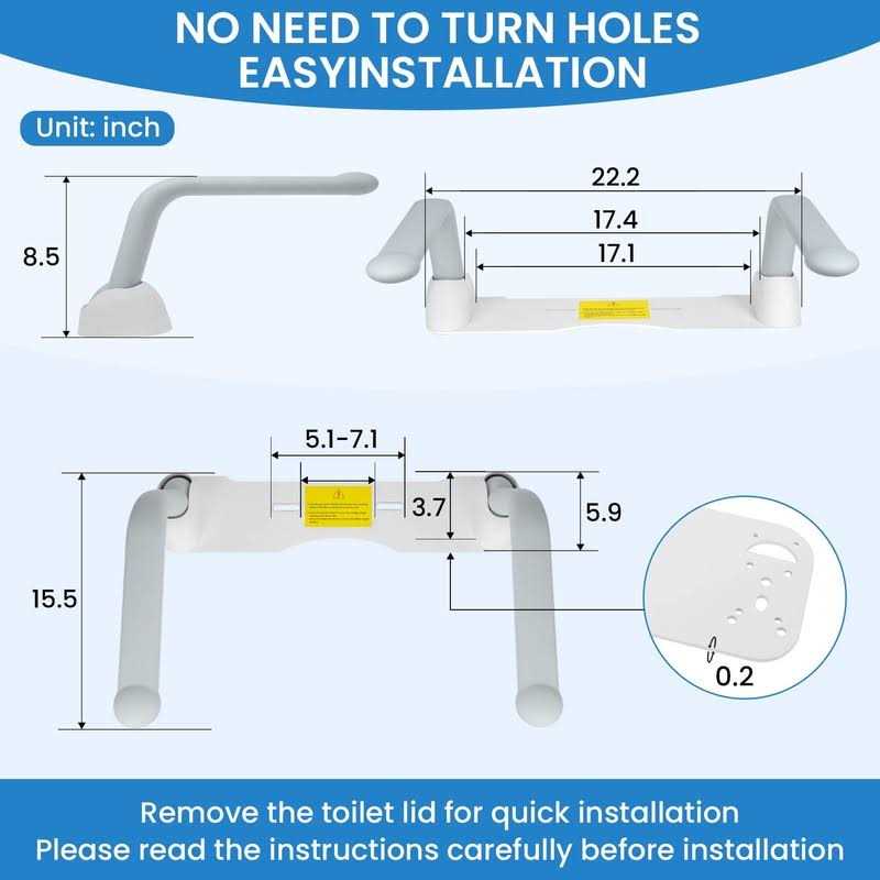 Srora Toilet Safety Rails for Elderly Handicap Toilet Rails with Foldable Handles - Cheap Fitting