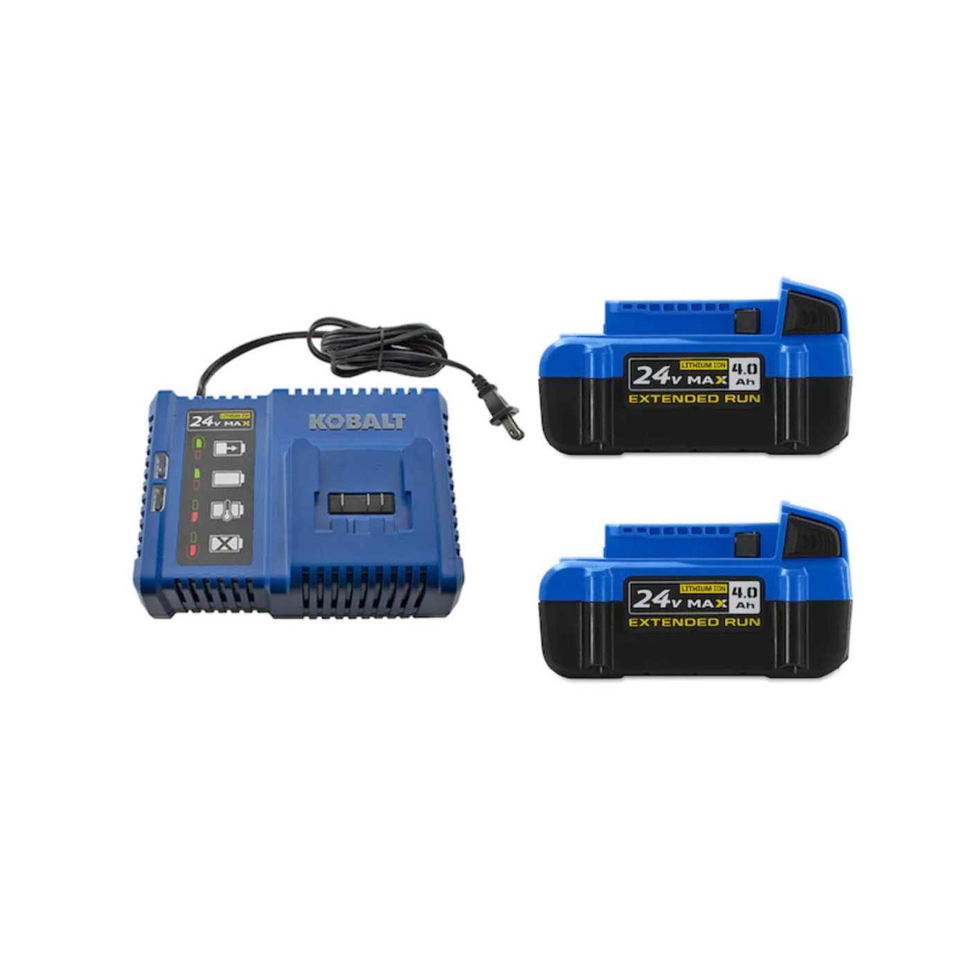 Kobalt 24-Volt Max 2-Pack 4 Amp-Hour Lithium Power Tool Battery Kit - Cheap Fitting