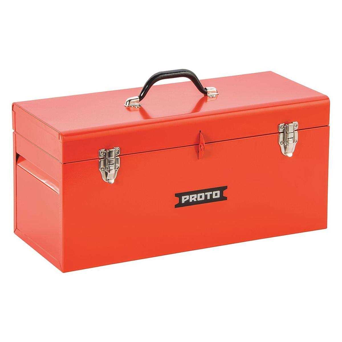 Proto 20 inchw Steel, Safety Red Portable Tool Box, Powder Coated, 9-1/2 inchh, Size: 2 in - Cheap Fitting