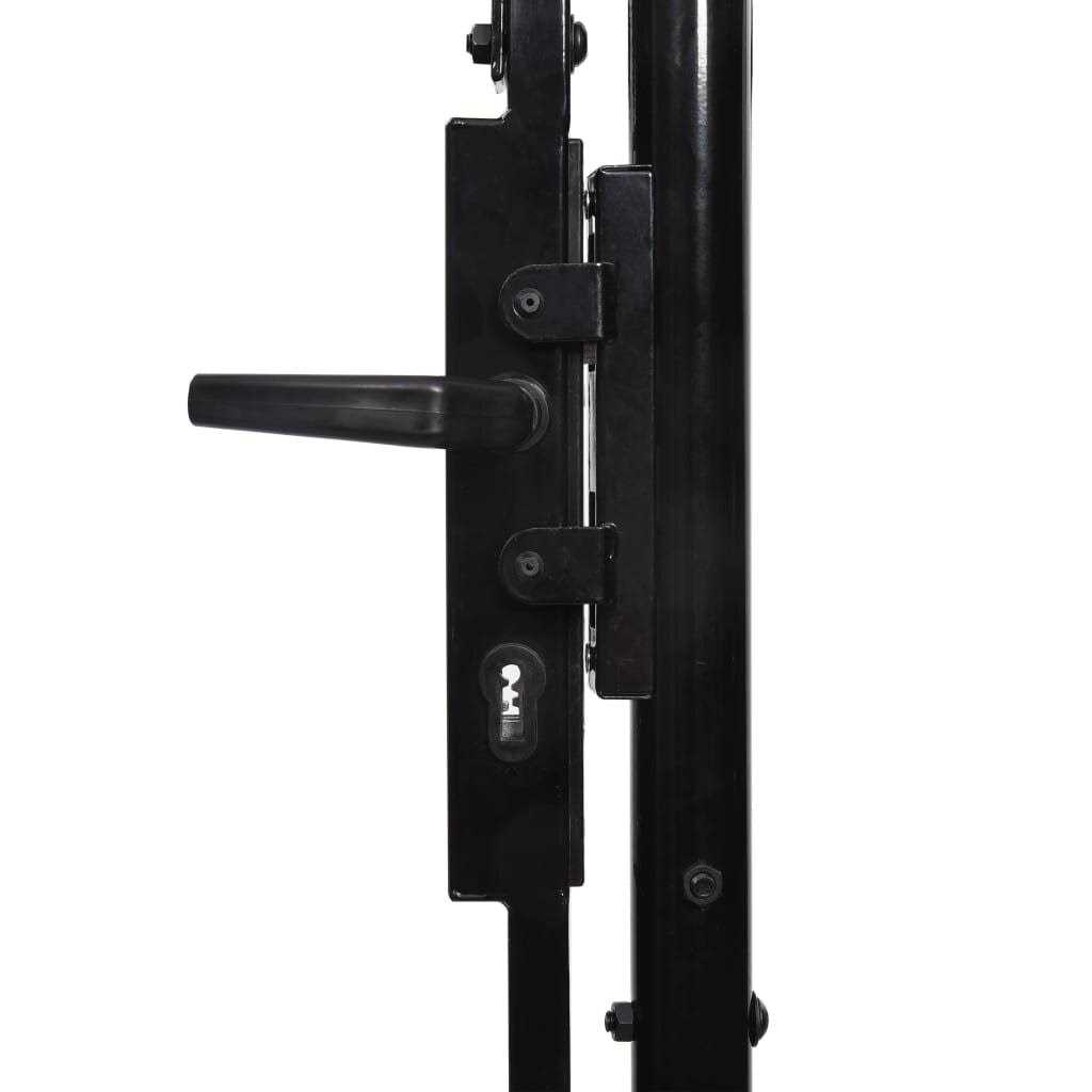 vidaXL Double Door Fence Gate with Spear Top - Cheap Fitting