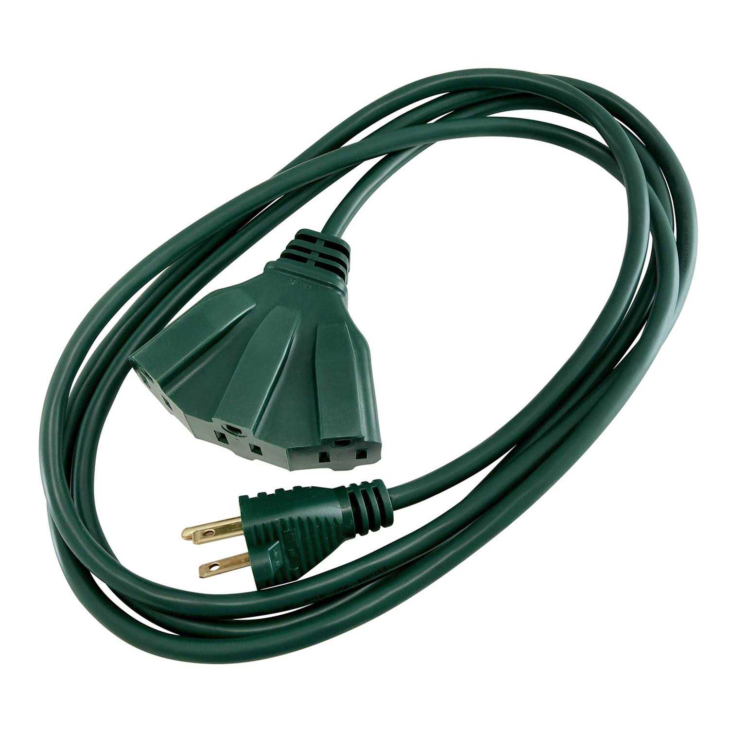 Ace Indoor or Outdoor 10 ft. L Green Triple Outlet Cord SJTW - Cheap Fitting