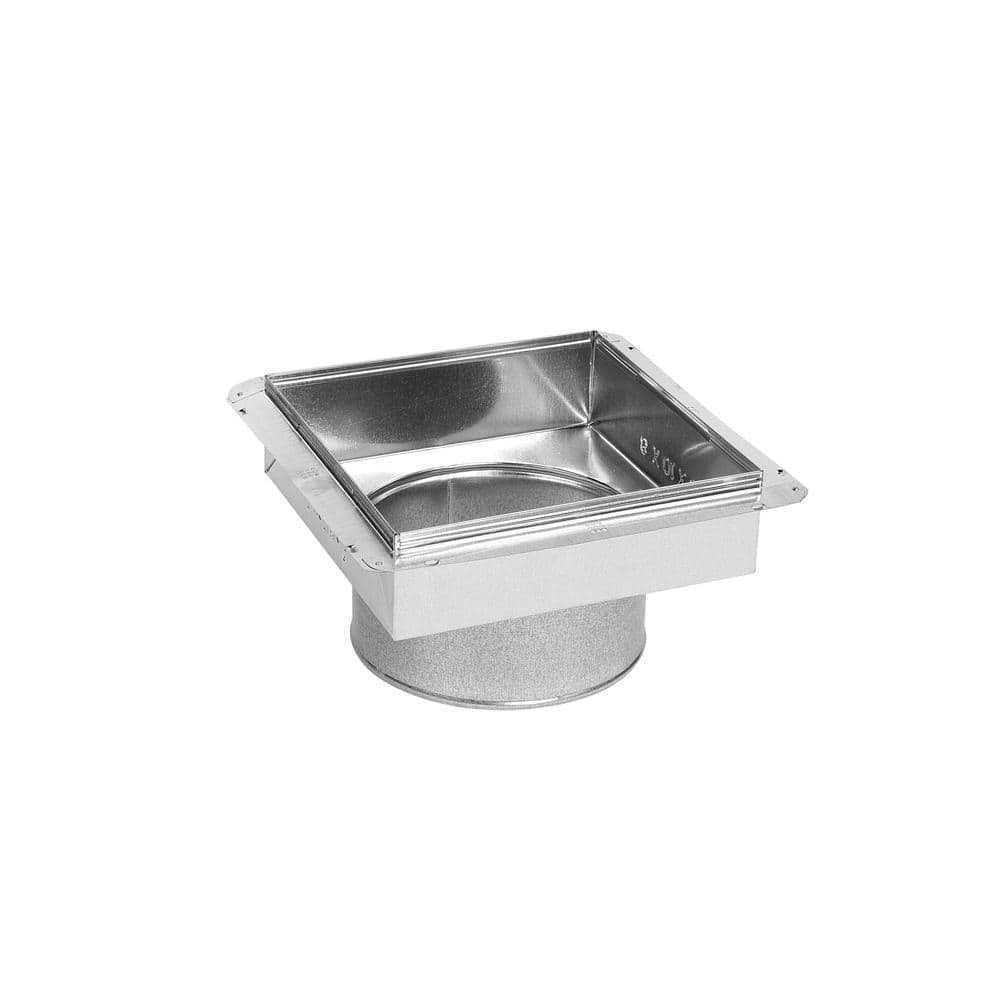 Master Flow 10 in. x 6 in. to 6 in. Ceiling Register Box - Cheap Fitting