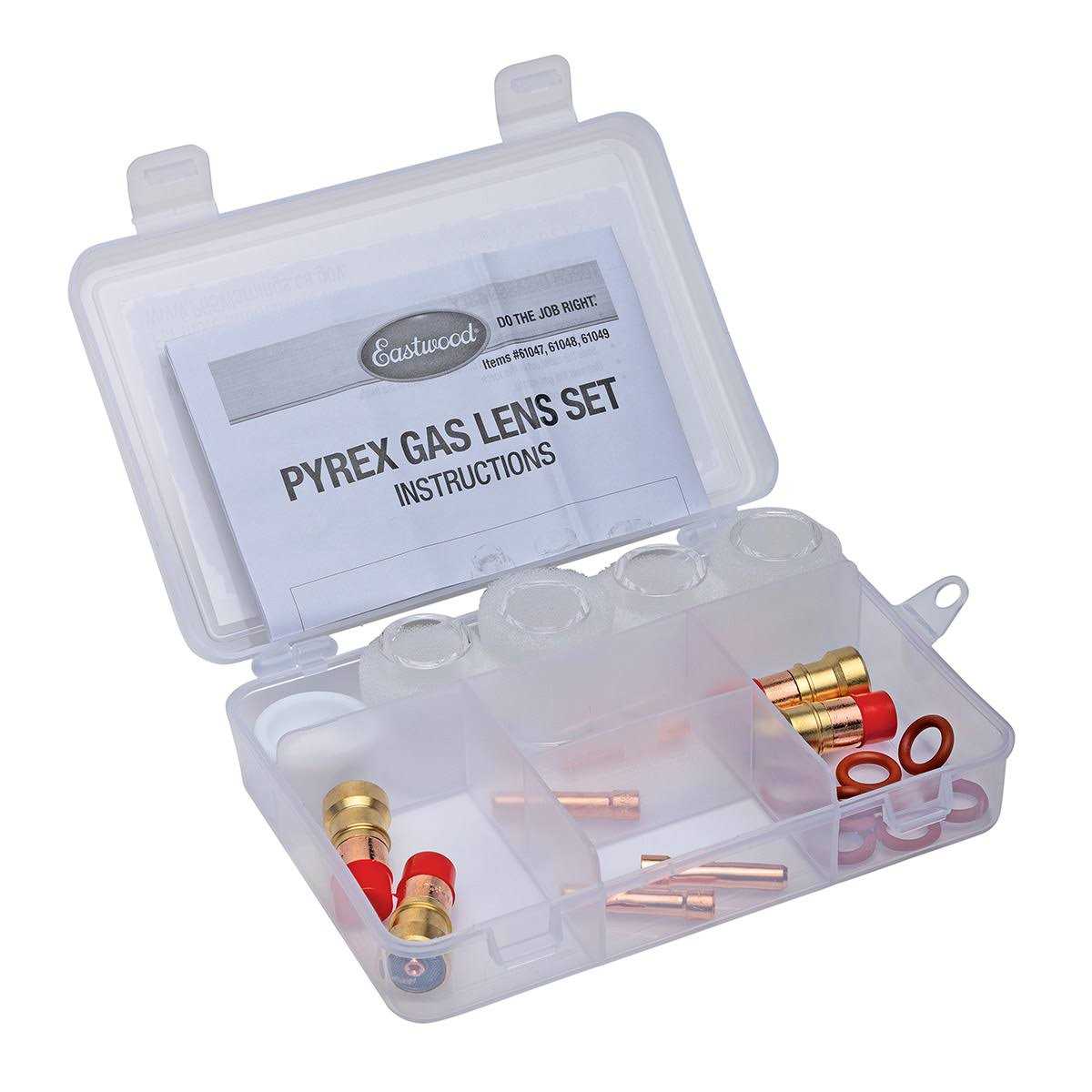 Eastwood TIG Welding Pyrex Gas Lens Kit 21 Piece Master Set for Wp17, Wp18 and Wp26 Torches - Cheap Fitting