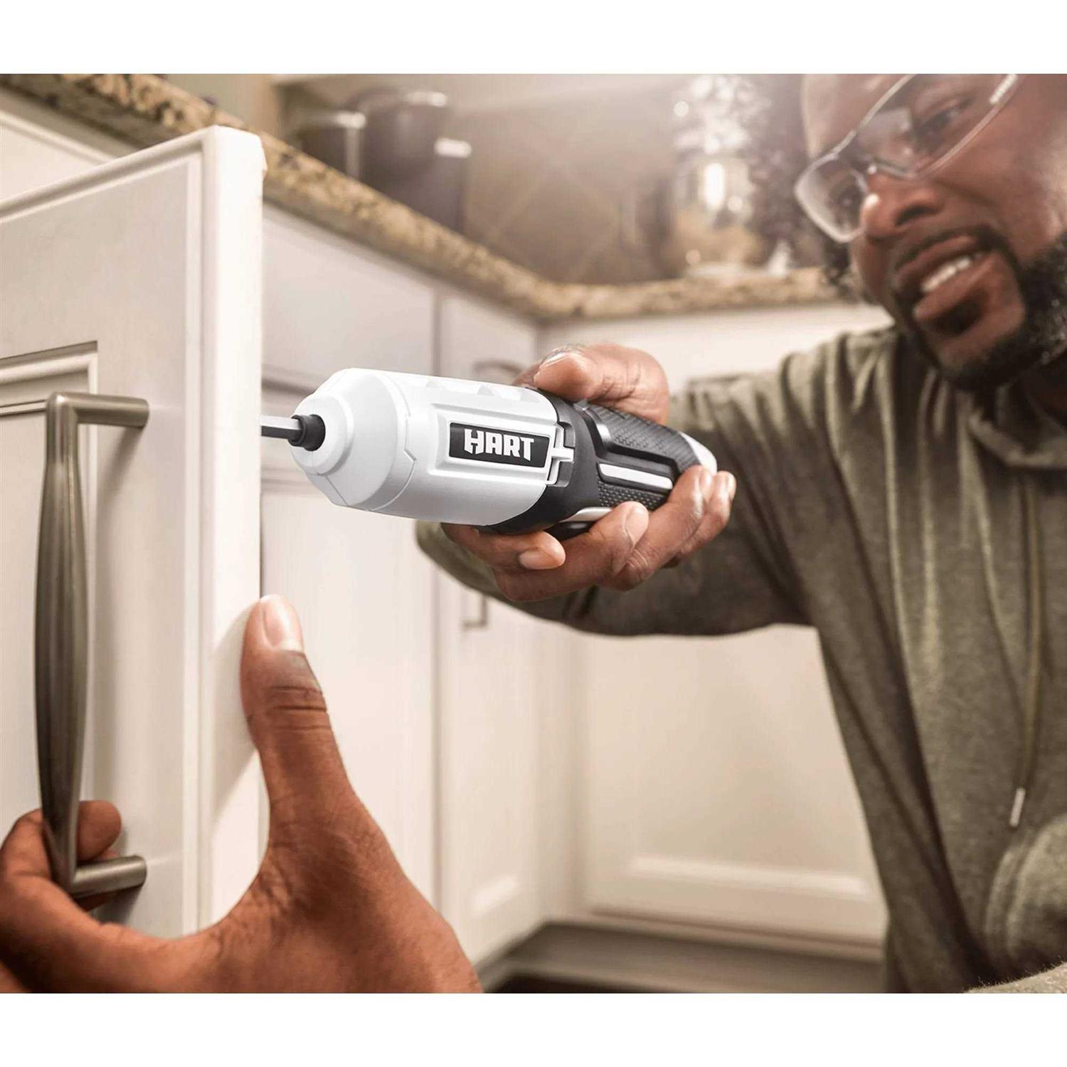 Hart 4-Volt Rechargeable Screwdriver with Philips & Slotted Bit - Cheap Fitting