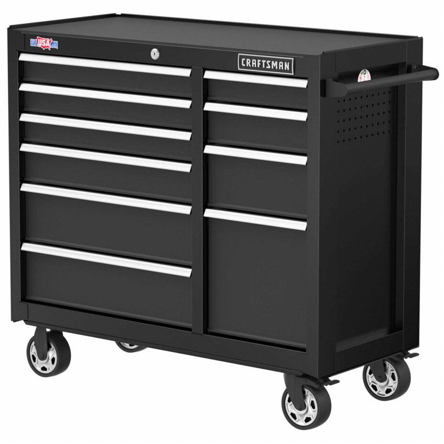 Craftsman 2000 Series 41-in W x 37.5-in H 10-Drawer Steel Rolling Tool Cabinet - Cheap Fitting