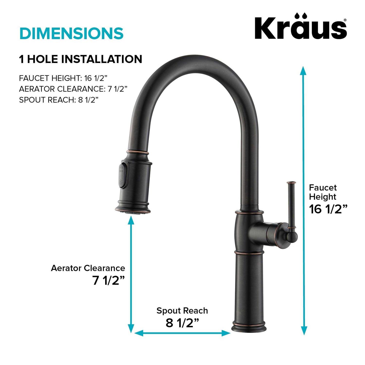 Kraus Sellette Traditional Single Handle Pull-Down Kitchen Faucet KPF-1682 - Cheap Fitting