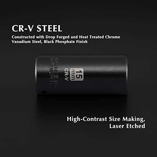 EMENTOL 50PCS 1/4 Drive Deep And Shallow Impact Socket Set - Cheap Fitting