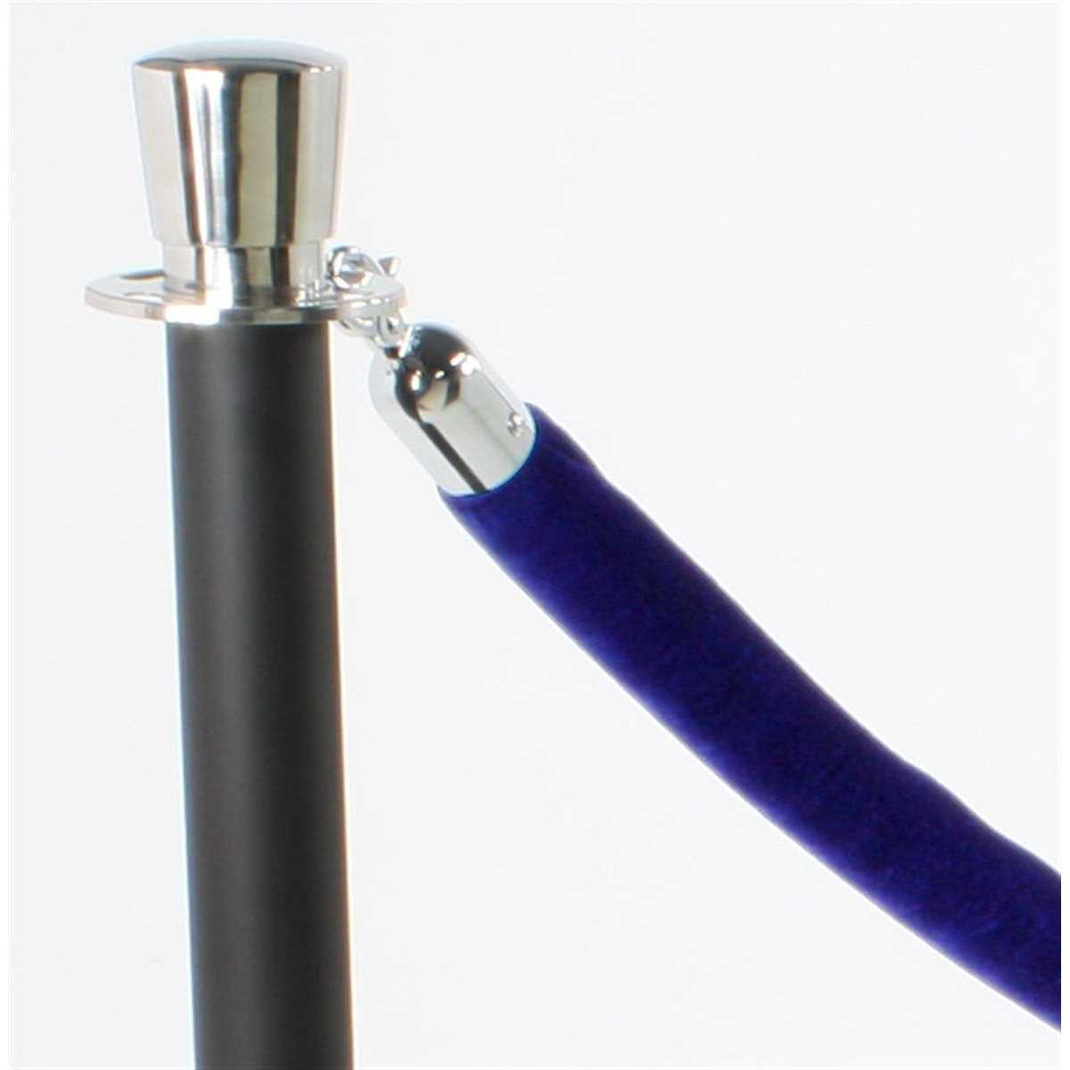 Rope Set 2 Matte Black Posts Burgundy Velvet Rope w - Cheap Fitting