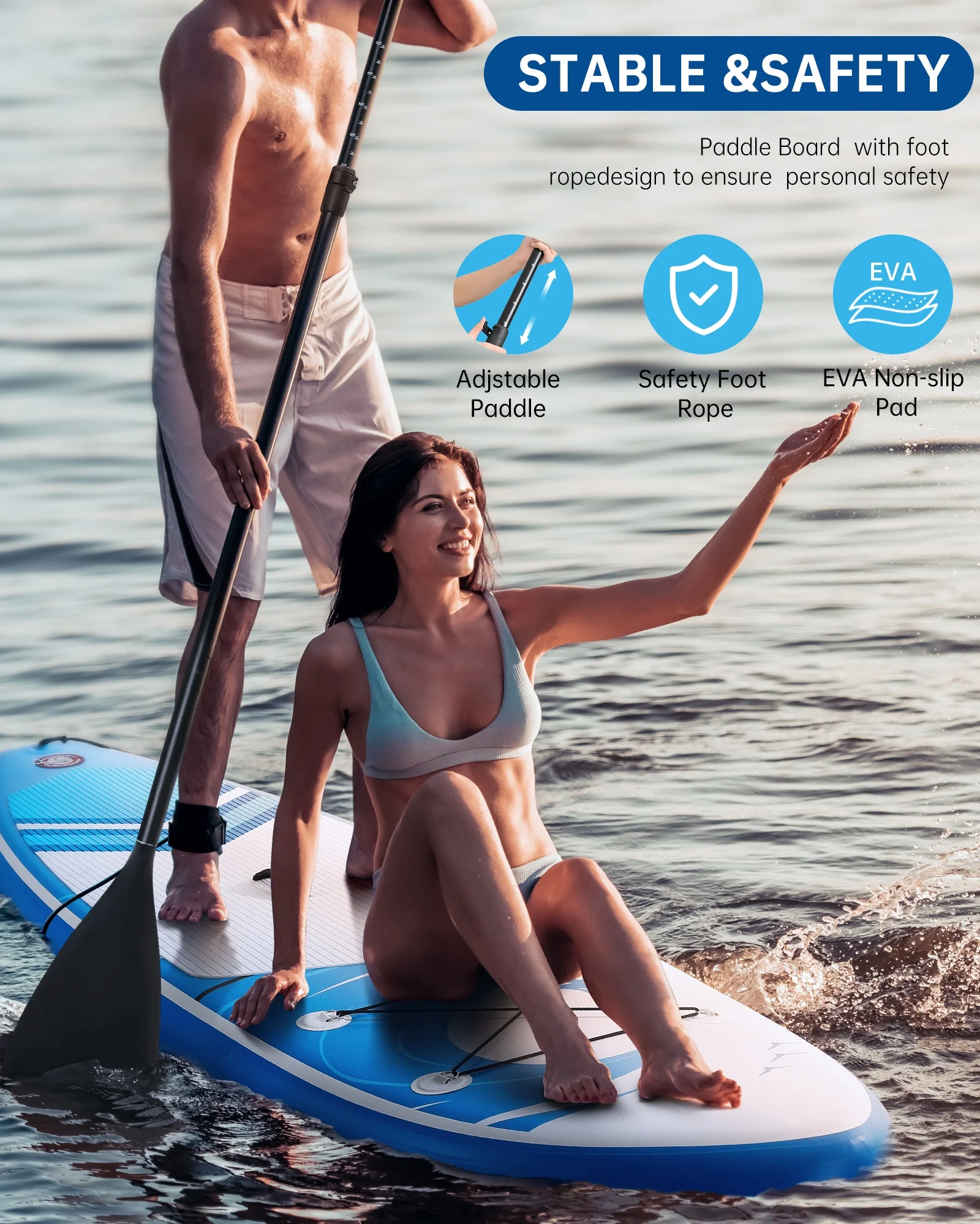 Marnur Inflatable Paddle Board Stand up Paddle Board 10' SUP 6 in.Thick Board Carry Bag & Fast Pumping Green - Cheap Fitting