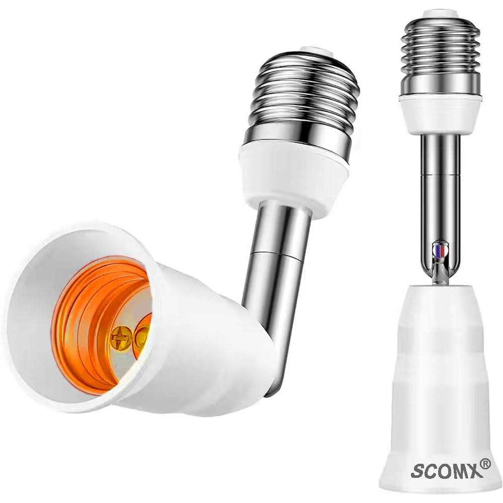 E26/E27 Light Socket Extender 4.5 Inch Extension,Adjustable Vertical 180°Horizontal 360° - Cheap Fitting