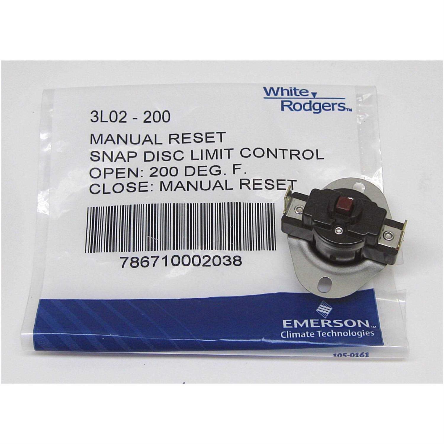 White-Rodgers 3L02-200 Snap Disc Limit Control - Cheap Fitting
