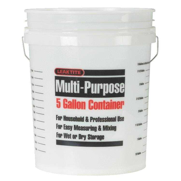 Leaktite Multi-Purpose Plastic Bucket, 5 gal - Cheap Fitting