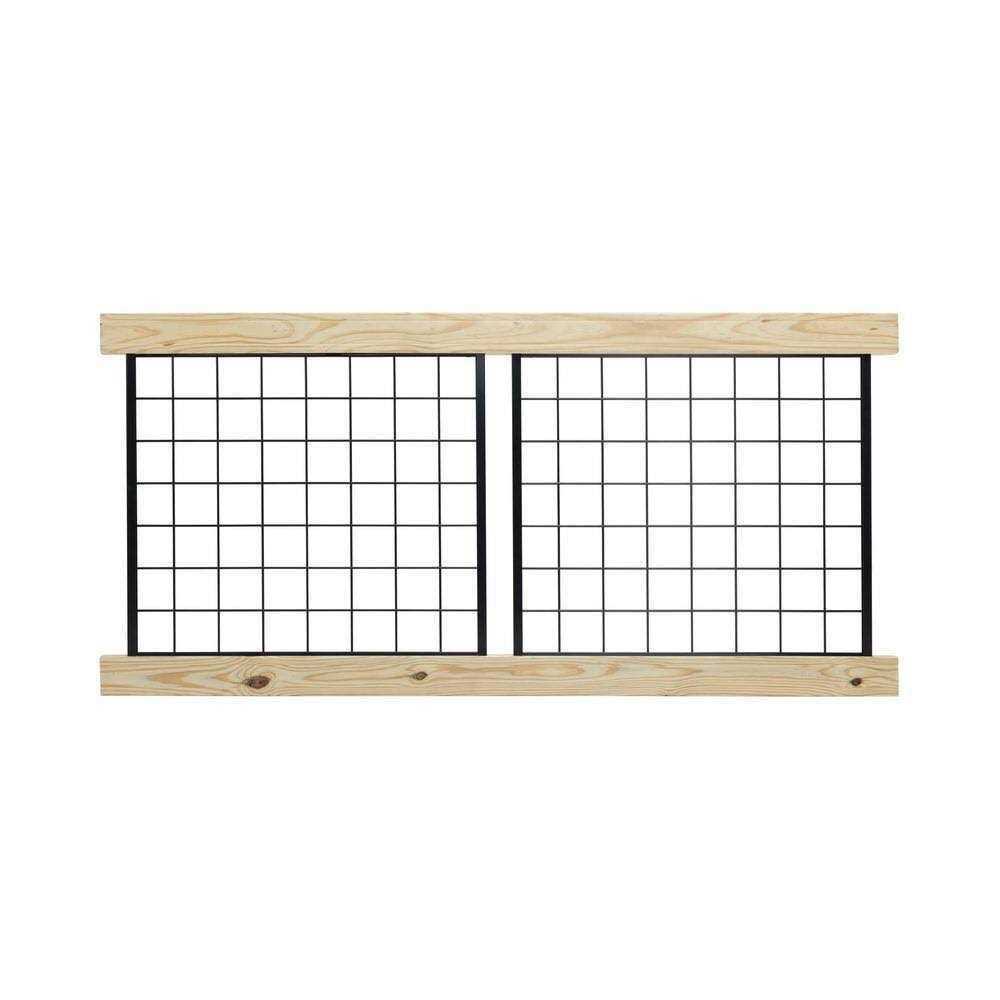 ProWood 36 in. x 72 in. Pressure-Treated Wood Pine Black Powder-Coated Metal Hog Wire Rail Kit - Cheap Fitting