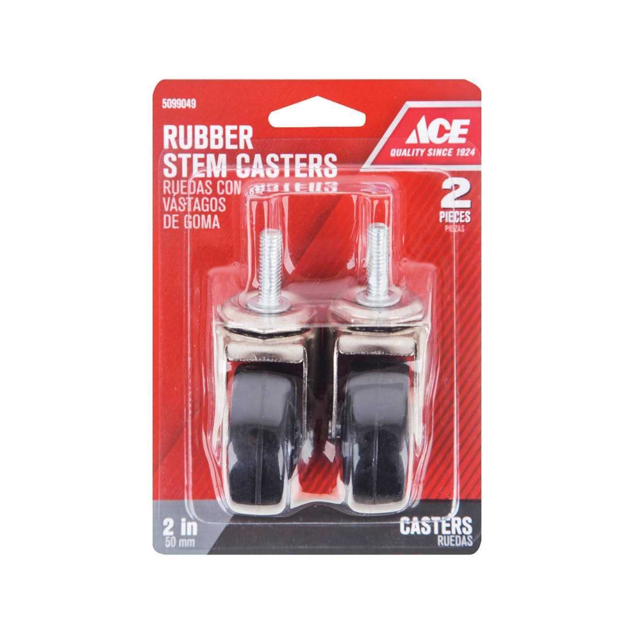 Ace 2 in. Dia. Swivel Rubber Caster 80 lb. 2 pk	Ace 2 in. Dia. Swivel Rubber Caster 80 lb. 2 pk - Cheap Fitting