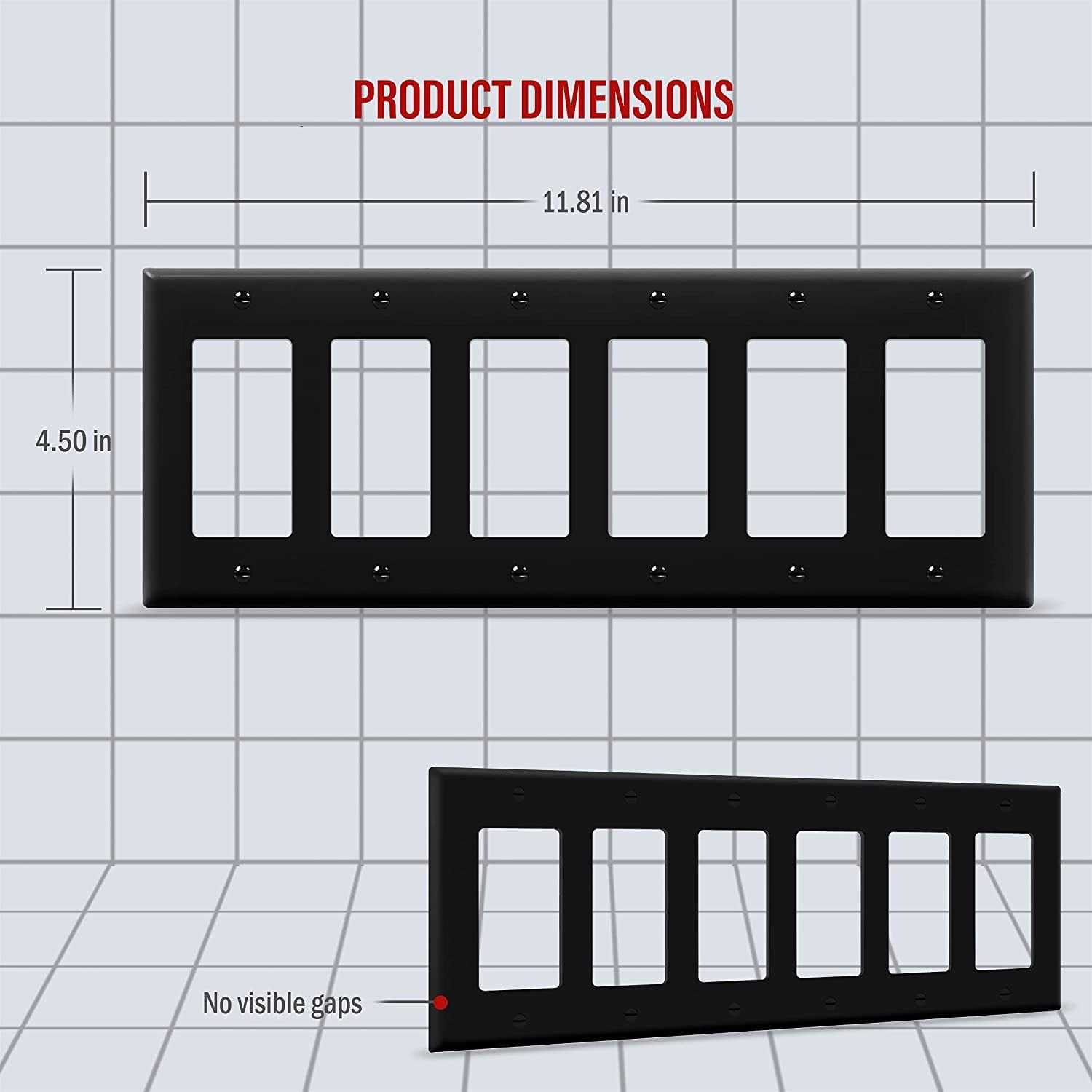 Enerlites Decorator & GFCI Switch Wall Plate - Cheap Fitting
