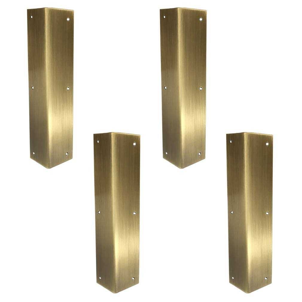 Tiazza 4Pcs Antique Pure Brass Corner Protectors Braces Classical Furniture Tables and Chairs Cabinet Corner Guard - Cheap Fitting