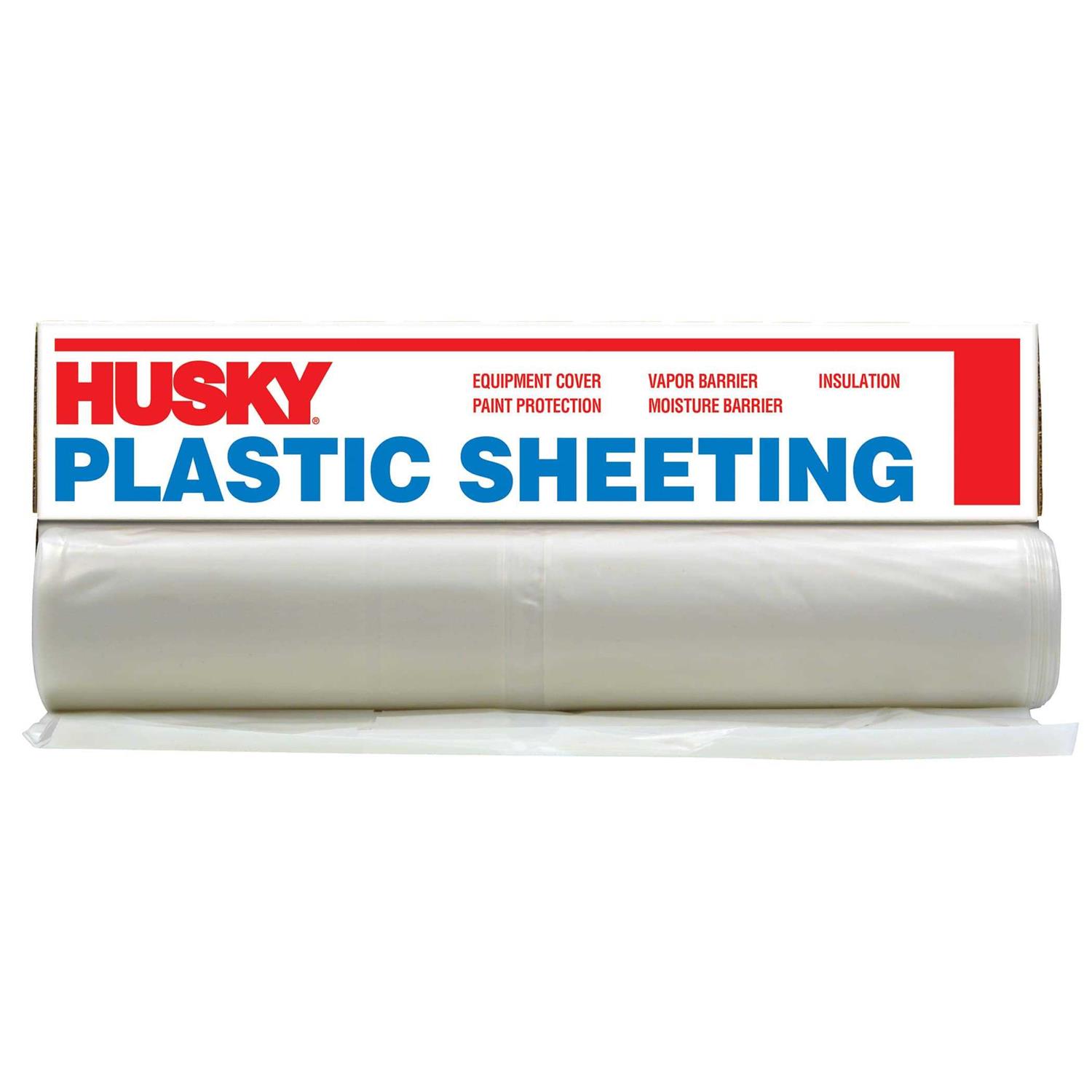 10′ x 100′ Poly-America CF0610C Clear Husky 6-Mil Low Density Plastic Sheeting - Cheap Fitting
