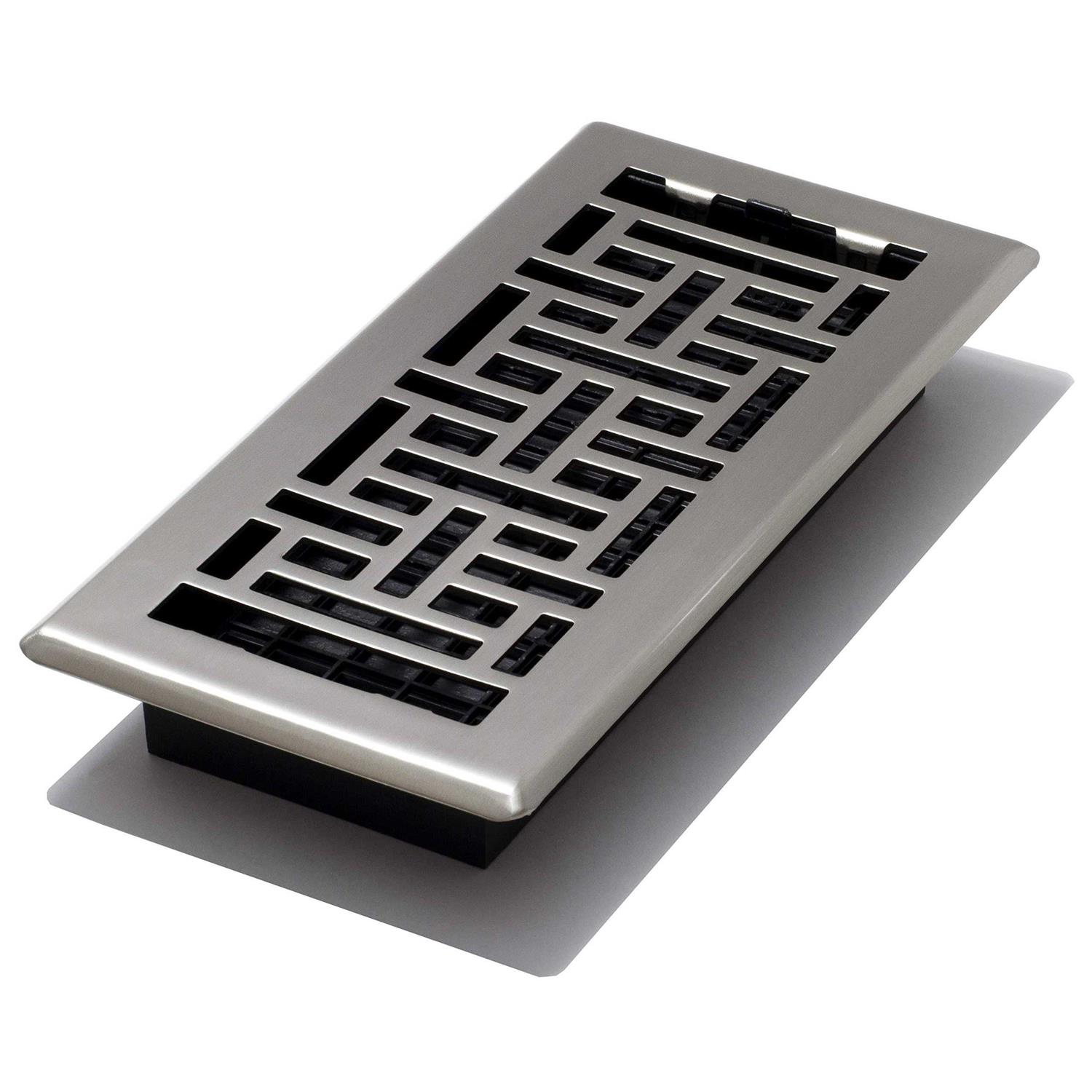 Decor Grates AJH410-NKL Floor Register 4 inch x 10 inch - Cheap Fitting