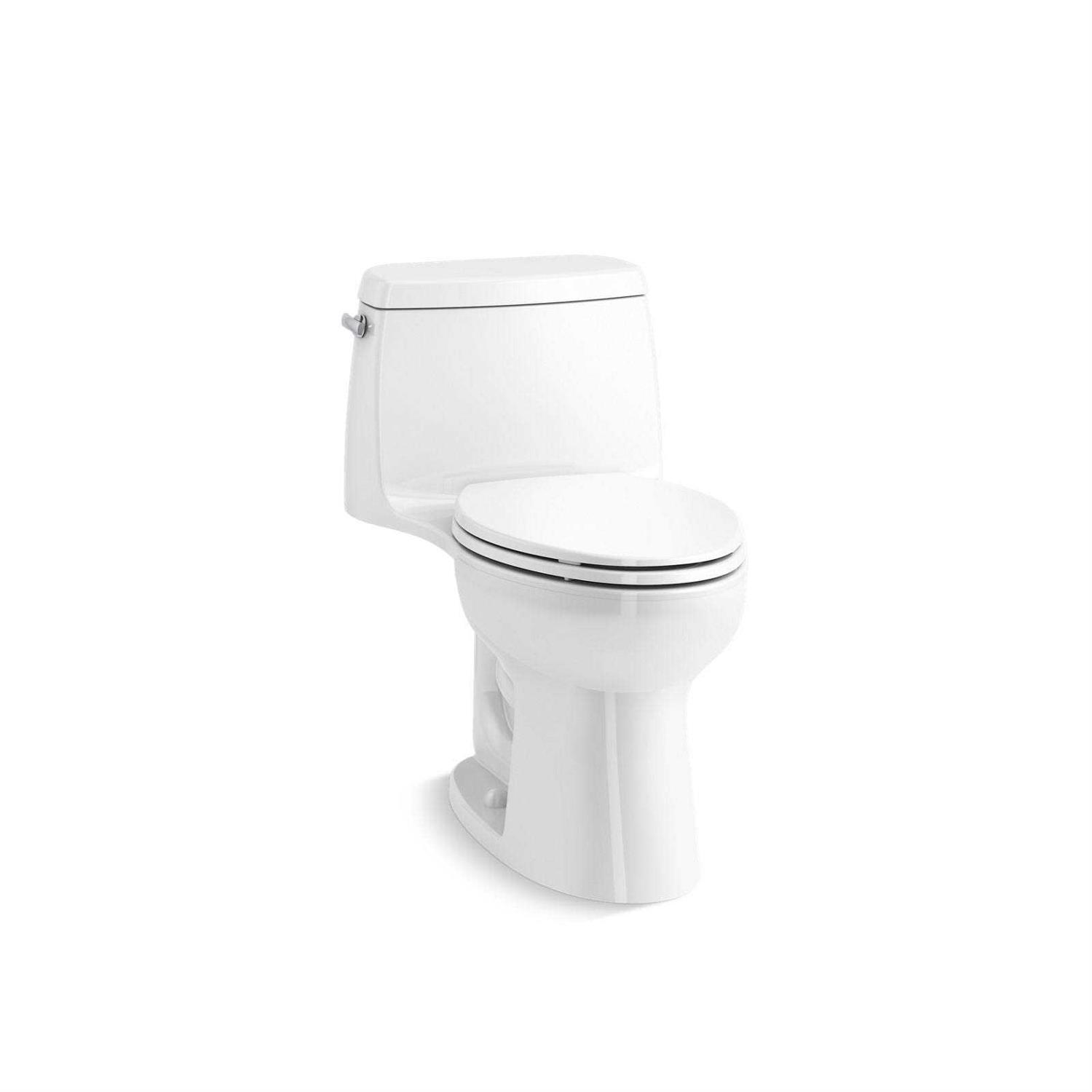 KOHLER Santa Rosa One-piece compact Elongated 1.28 GPF Toilet with Revolution 360 swirl flushing technology - Cheap Fitting