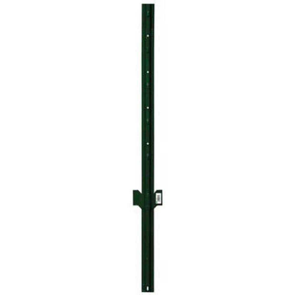 Everbilt 3 in. x 3 in. x 6 ft. Green Steel Fench Heavy Duty U-Post with Anchor Plate - Cheap Fitting