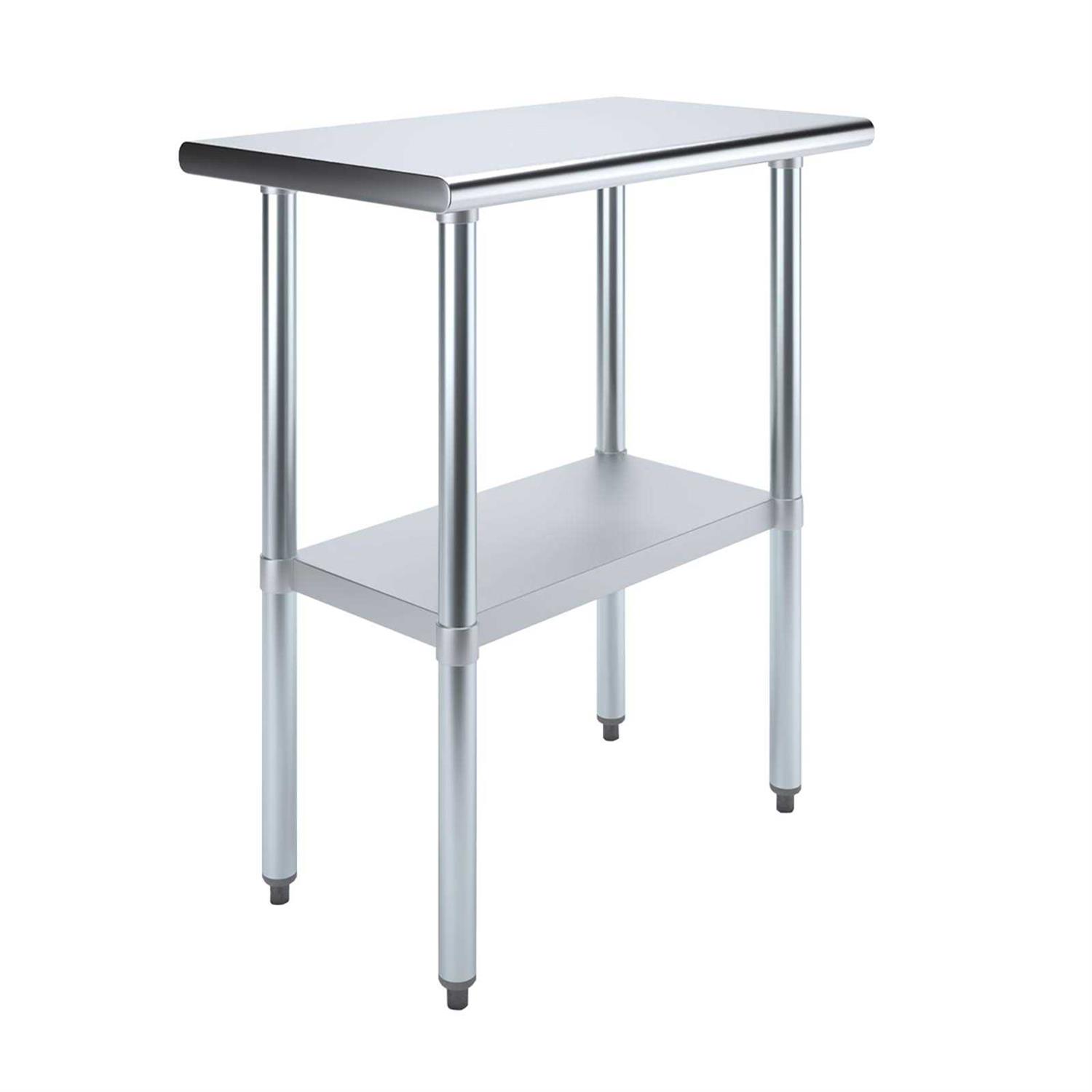 Amgood Stainless Steel Work Table Open Base NSF Kitchen Island Food Prep - Cheap Fitting