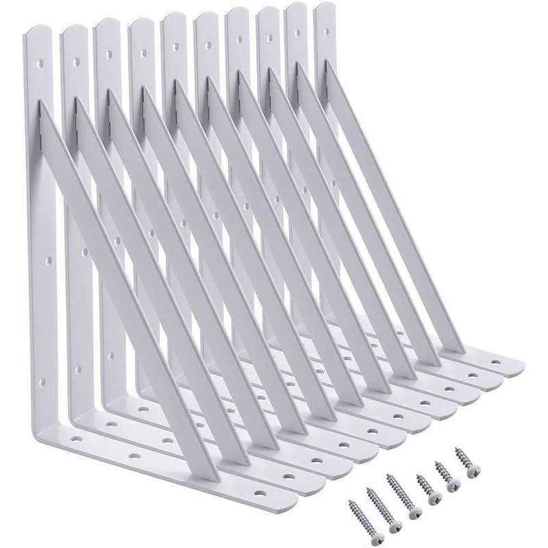 HOME MASTER HARDWARE 12 x 8 inch Heavy Duty Shelf Brackets Load Capacity - Cheap Fitting