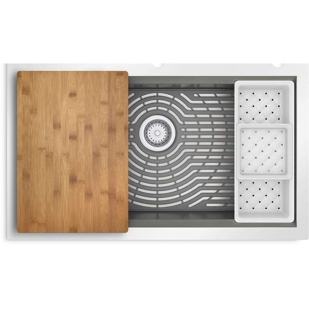 Kohler Task 33 top-/undermount single-bowl workstation Kitchen sink - Cheap Fitting