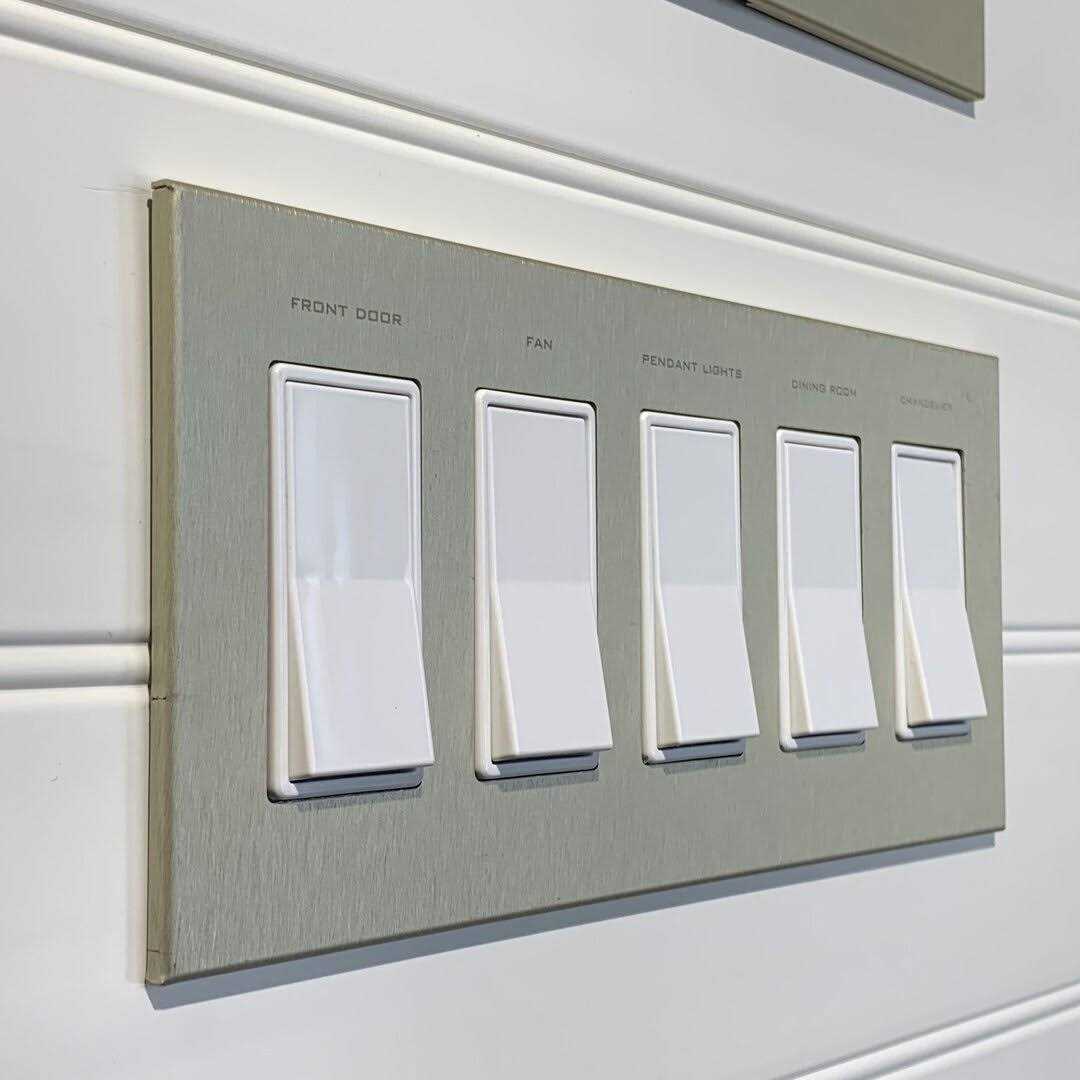 Custom Labeled Magnetic Cover Gang Rocker Wall Plate TedStuff - Cheap Fitting