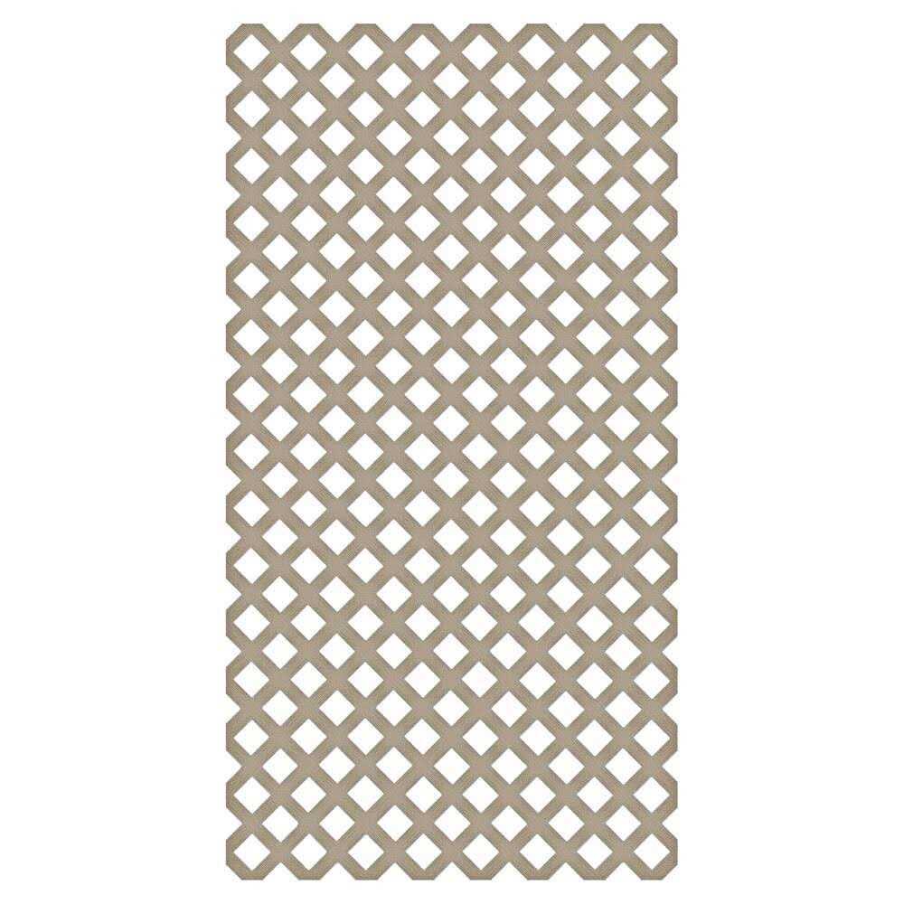 Barrette Outdoor Living 4 ft. x 8 ft Classic Diamond Vinyl Lattice - Cheap Fitting