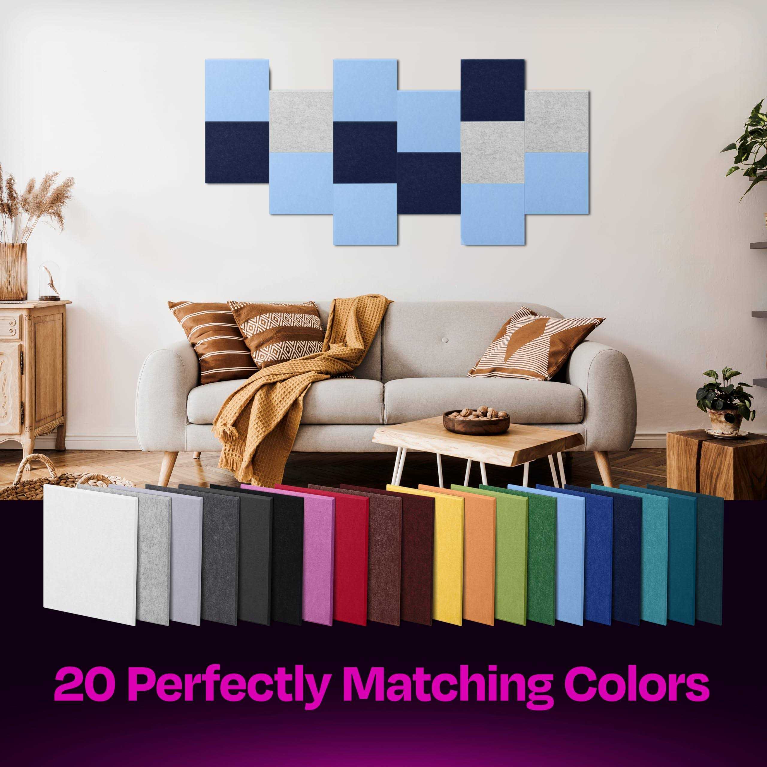 Ekkogo Acoustic Panels 12-Pack Soundproof Wall Panels 12′ X0.4” Sound Panels High Density Sound Dampening Panels - Cheap Fitting