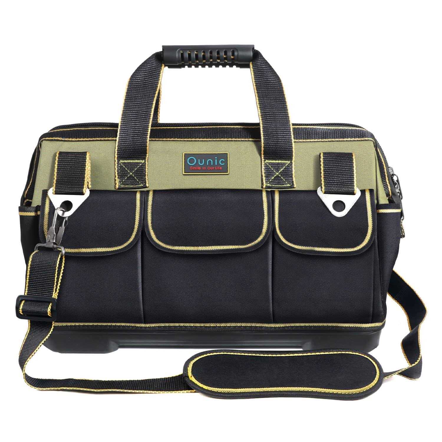 Tool Bag, Ounic Large Tool Bag Wide Mouth and Waterproof Strong Molded Base - Cheap Fitting