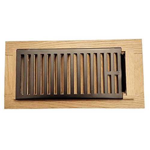 Homewell Red Oak Wood Floor Register Drop In Vent with Damper - Cheap Fitting