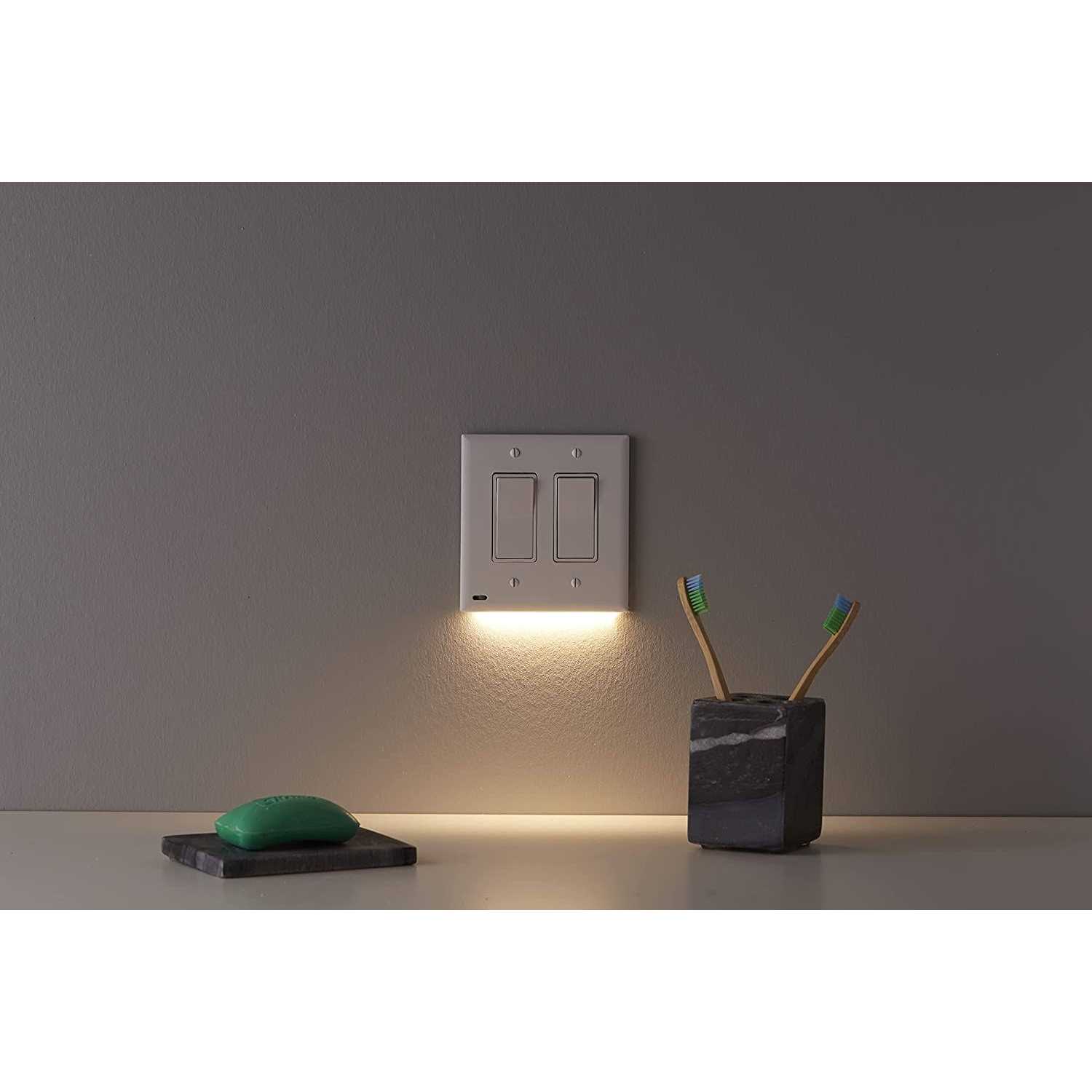 SnapPower SwitchLight Double Gang Night Light Cover Plate - Cheap Fitting