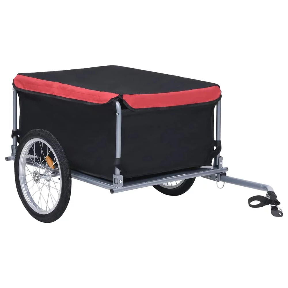 vidaXL Bike Cargo Trailer Black and Red 143.3 lb 2588 - Cheap Fitting