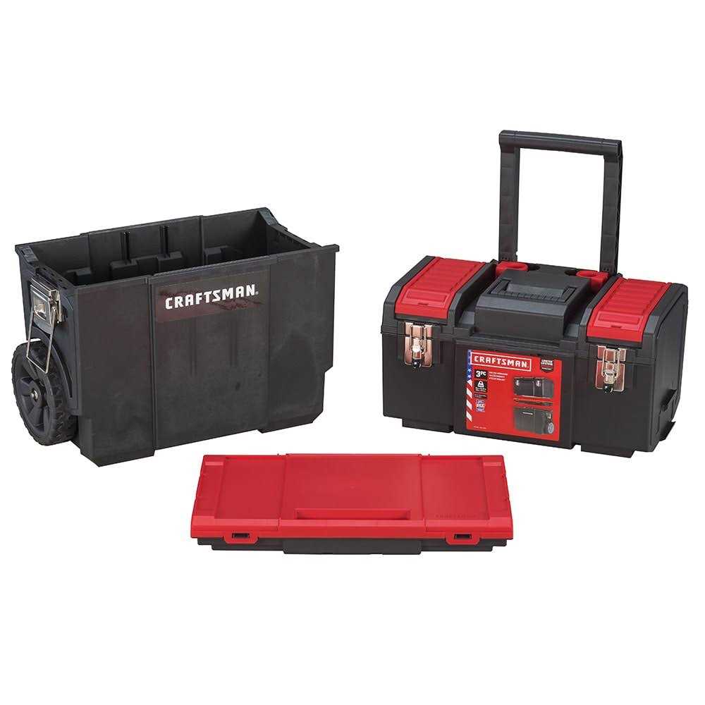 Craftsman DIY 19-in Red Plastic Wheels Lockable Tool Box - Cheap Fitting