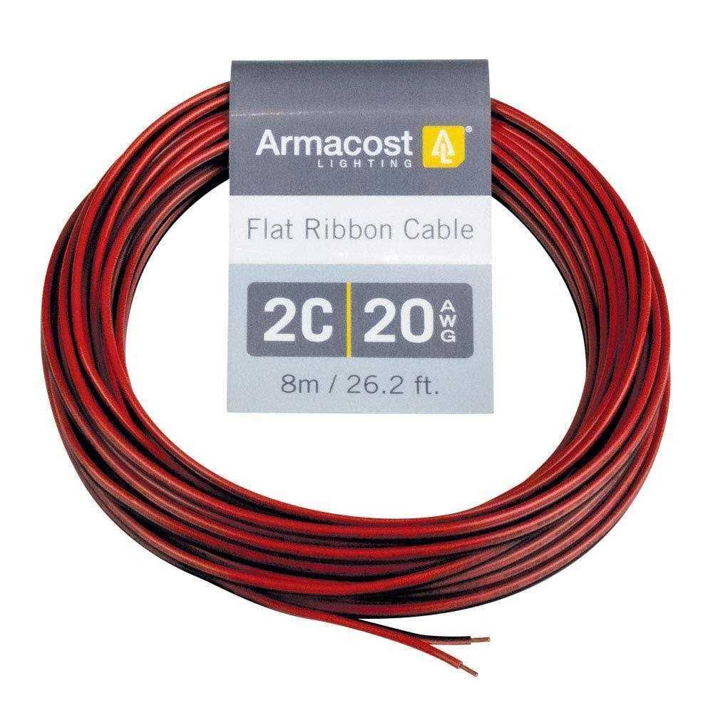 Armacost Lighting 24 ft. 20 AWAG/2C Red/Black Flat Ribbon Cable - Cheap Fitting