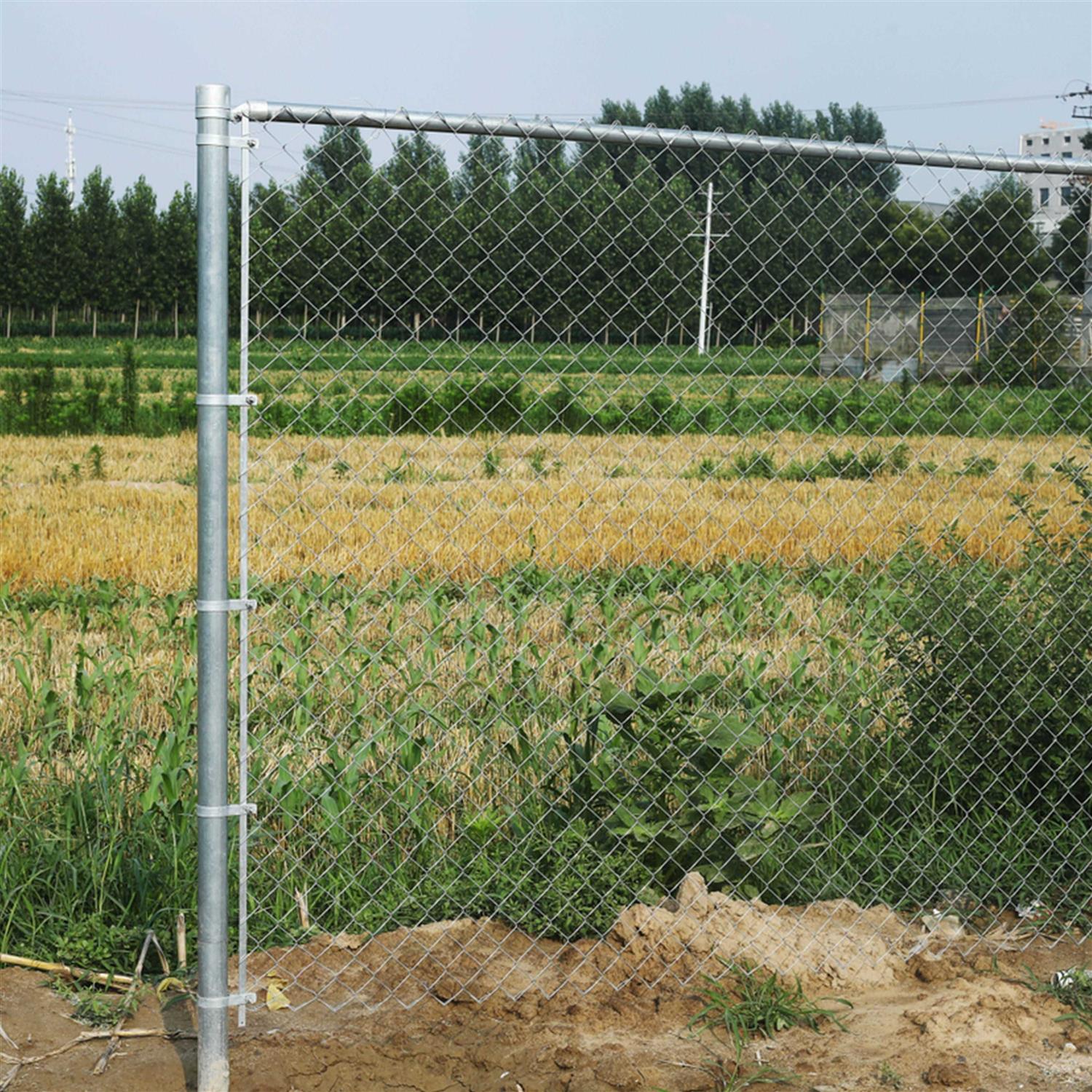 Aleko Galvanized Steel 4 x 50 feet Chain Link Fence Fabric CLF115G4X50-UNB - Cheap Fitting