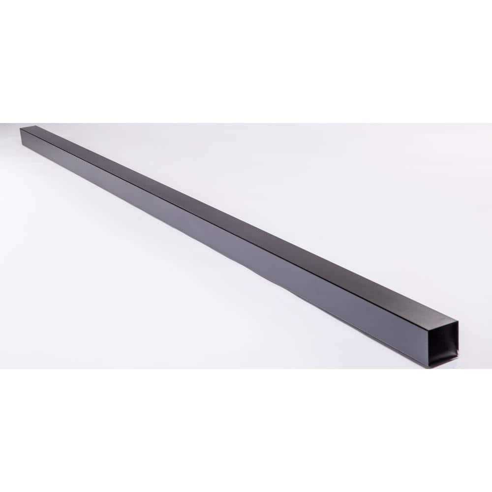 Slipfence 3 in. x 3 in. x Black Powder Coated Aluminum Fence Post Includes Post Cap - Cheap Fitting