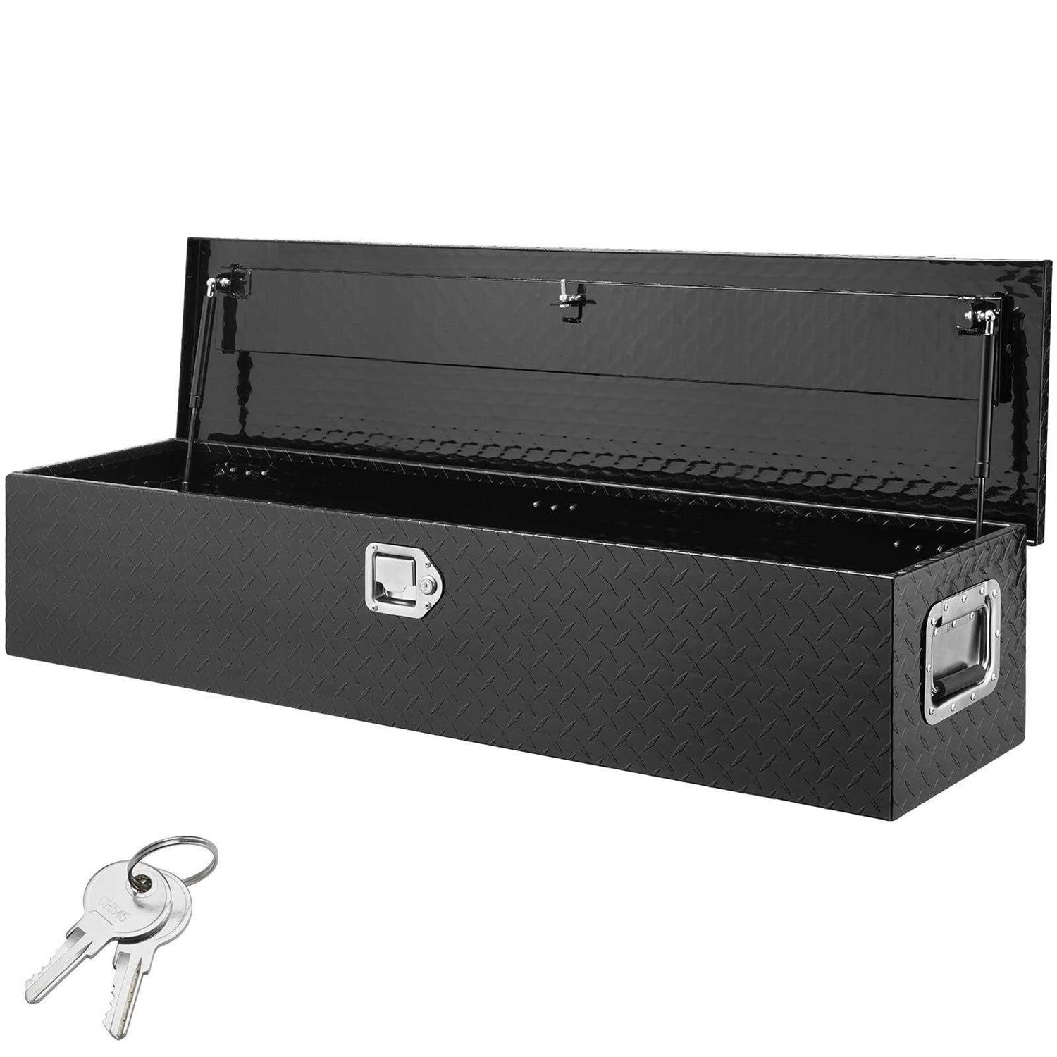 VEVOR Heavy Duty Aluminum Truck Bed Tool Box, Diamond Plate Tool Box with Side Handle and Lock Keys	VEVOR Heavy Duty Aluminum Truck Bed Tool Box, Diamond Plate Tool Box with Side Handle and Lock Keys - Cheap Fitting