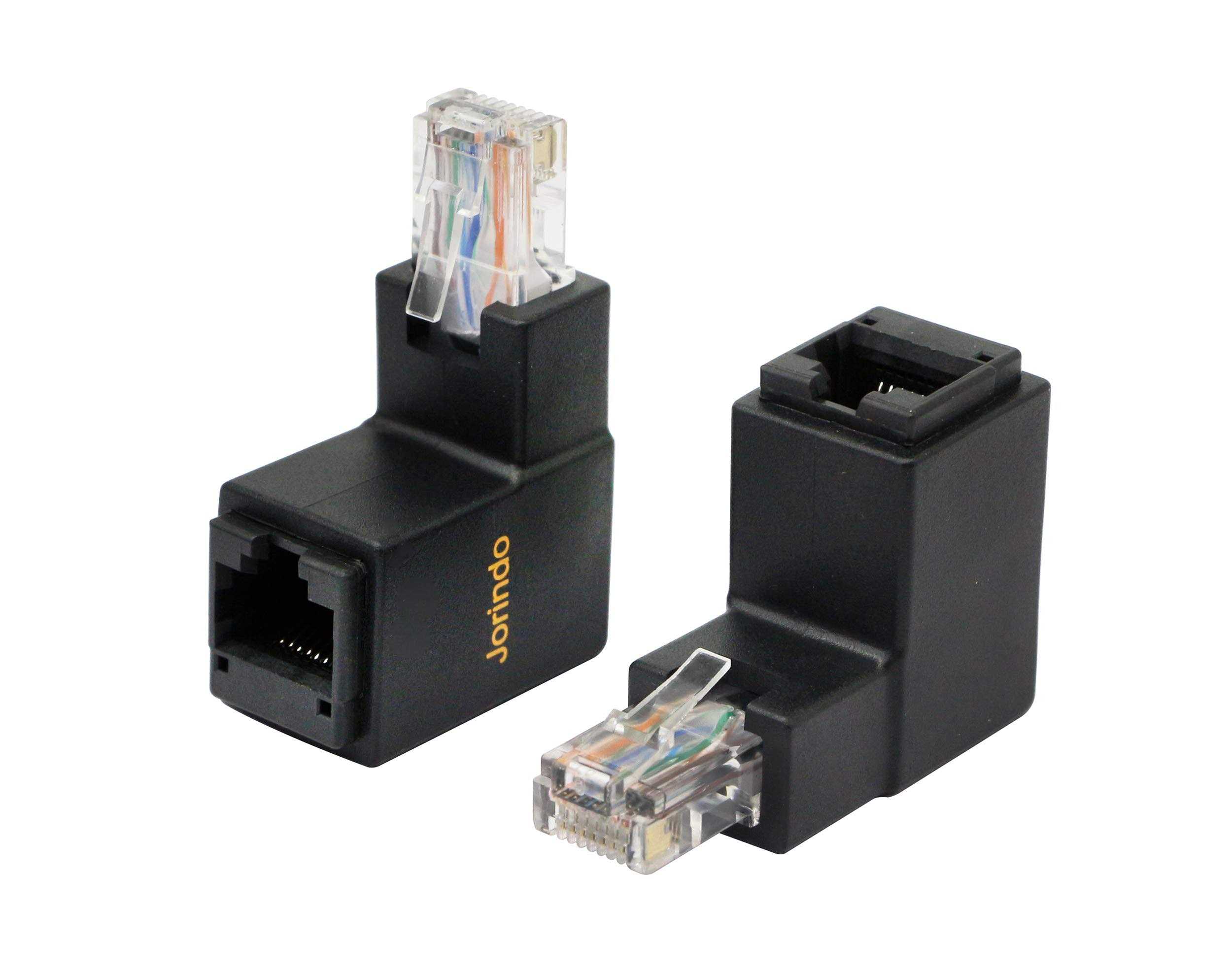 cERRXIAN 90 Degree Ethernet LAN RJ45 Male to Female - Cheap Fitting
