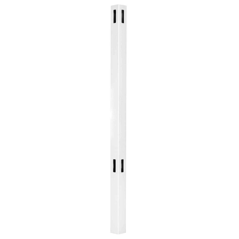 Outdoor Essentials Pro Series 5 in. x 5 in. x 8 ft. White Vinyl Woodbridge Routed Corner Fence Post - Cheap Fitting