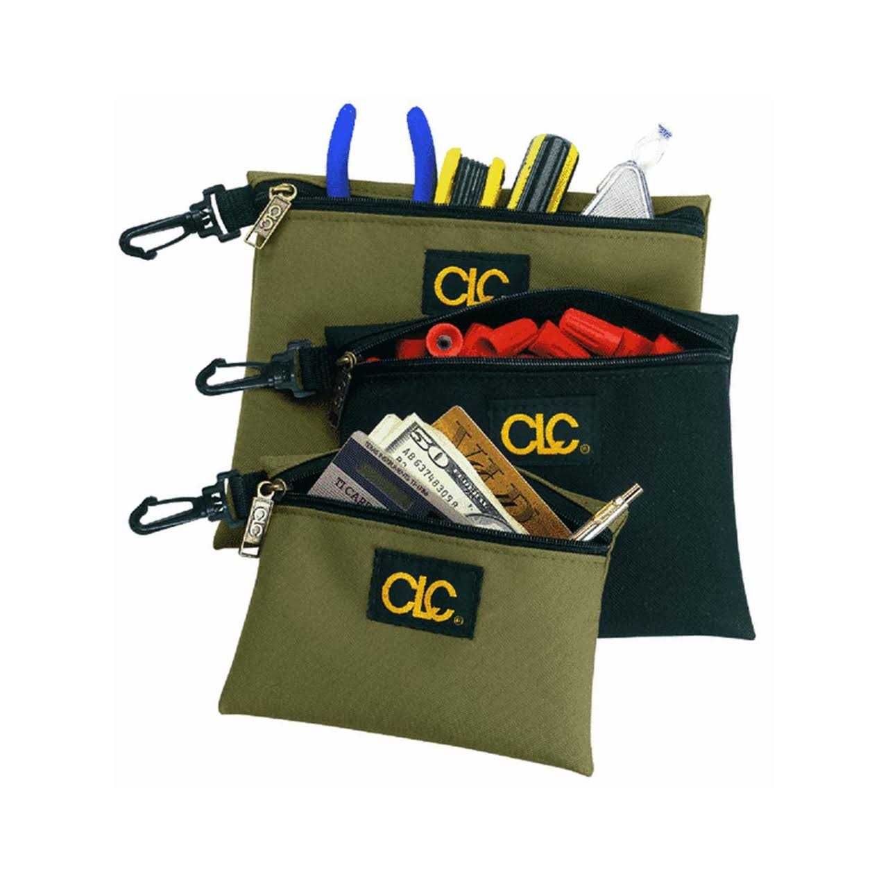 CLC Custom Leathercraft 1100 Multi-Purpose Clip-on Zippered Poly Bags - Cheap Fitting
