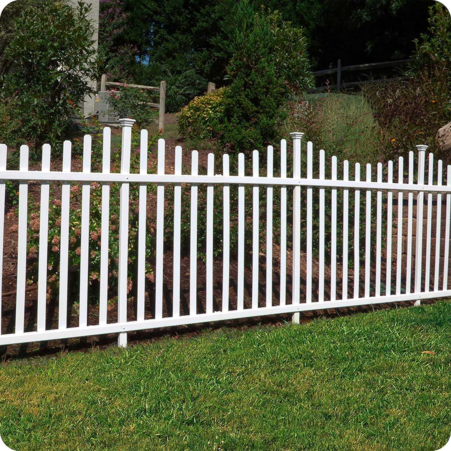 Zippity Outdoor Products ZP19018 Manchester No-Dig Vinyl Fence White - Cheap Fitting