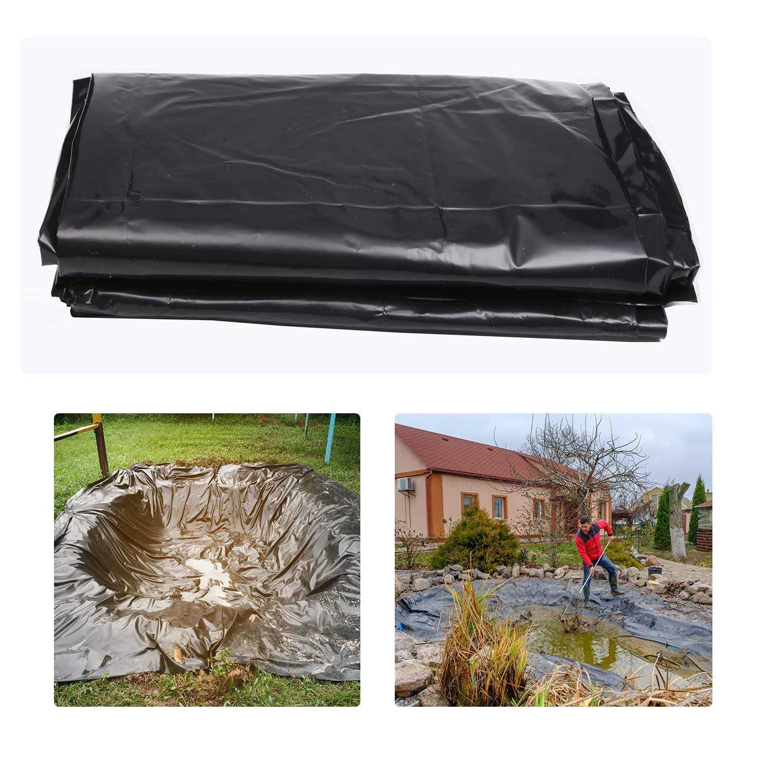 PROMORE Black Poly Sheeting 16.5ft 4Mil Thick for Construction Plastic Tarp Waterproof Heavy Duty Painters Tarp Lumber Tarp Landscape - Cheap Fitting