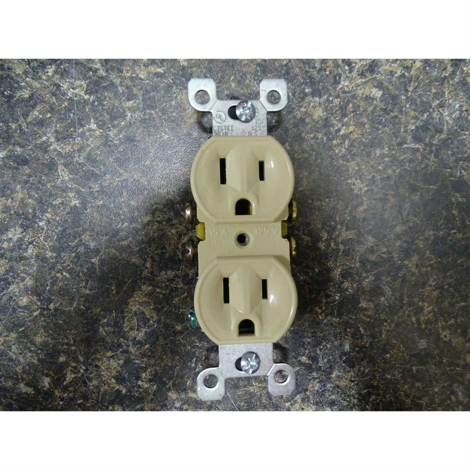 Leviton Duplex Receptacle Ivory 5320-ICP - Cheap Fitting