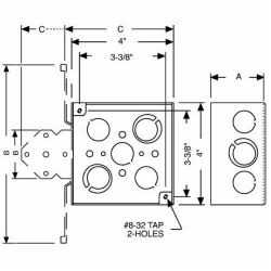 RACO 4 Square Extension Ring 203 - Cheap Fitting