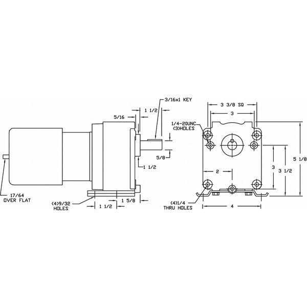 Dayton 3M327 Ac Gearmotor - Cheap Fitting