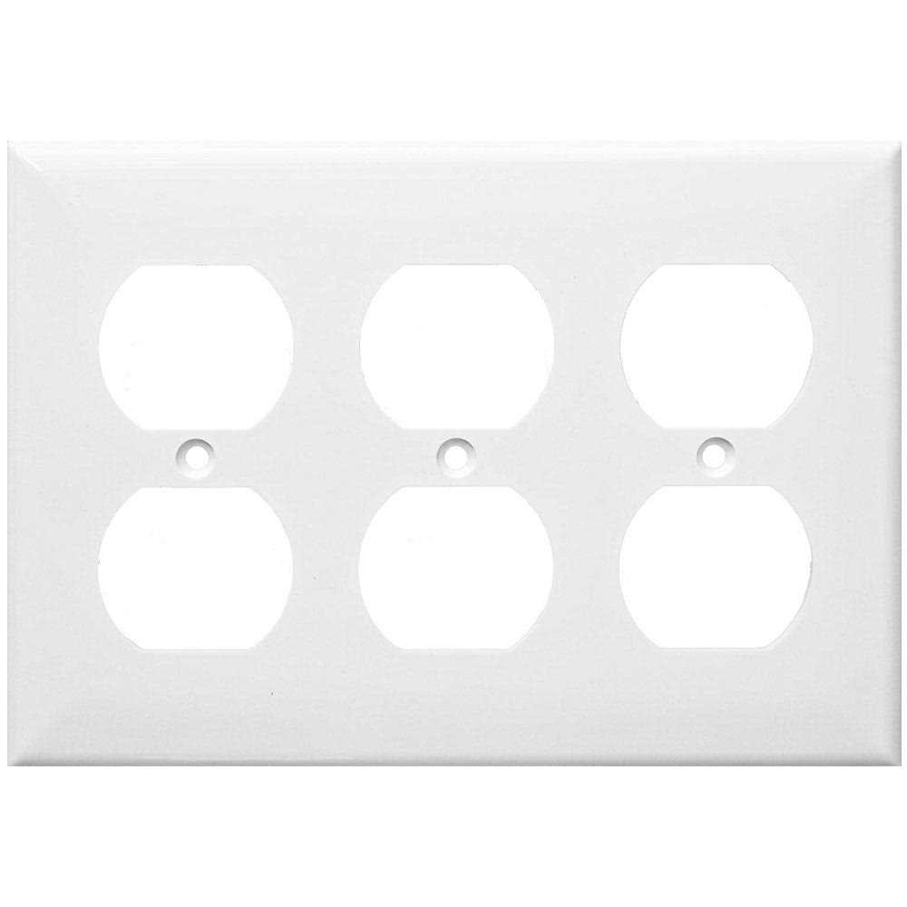 Enerlites 3-Gang Duplex Wall Plate 8823-W - Cheap Fitting
